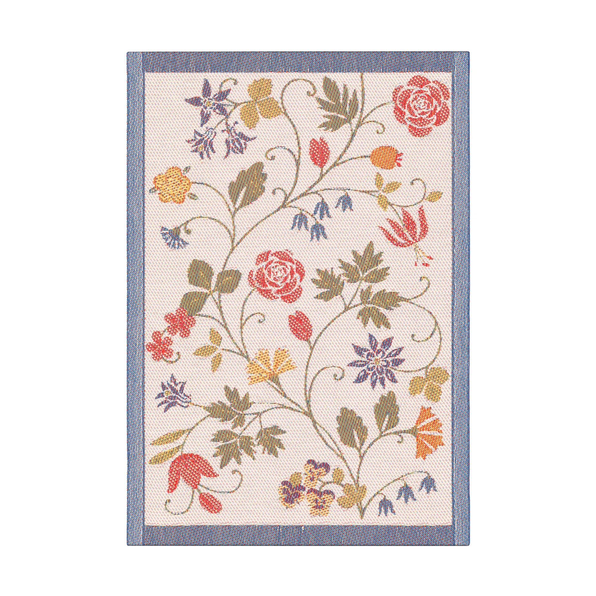 Ekelund Linneväveri Serviette de cuisine Flower cm Rouge-noir