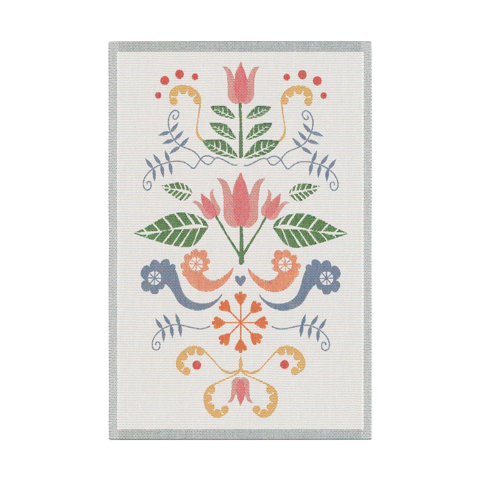 Ekelund Linneväveri Serviette de cuisine Lindas tulpan cm Rose-gris