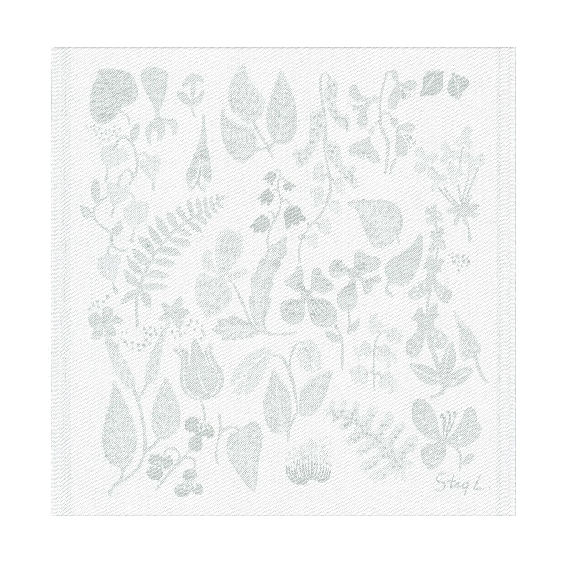 Ekelund Linneväveri Serviette Herbarium cm Gris