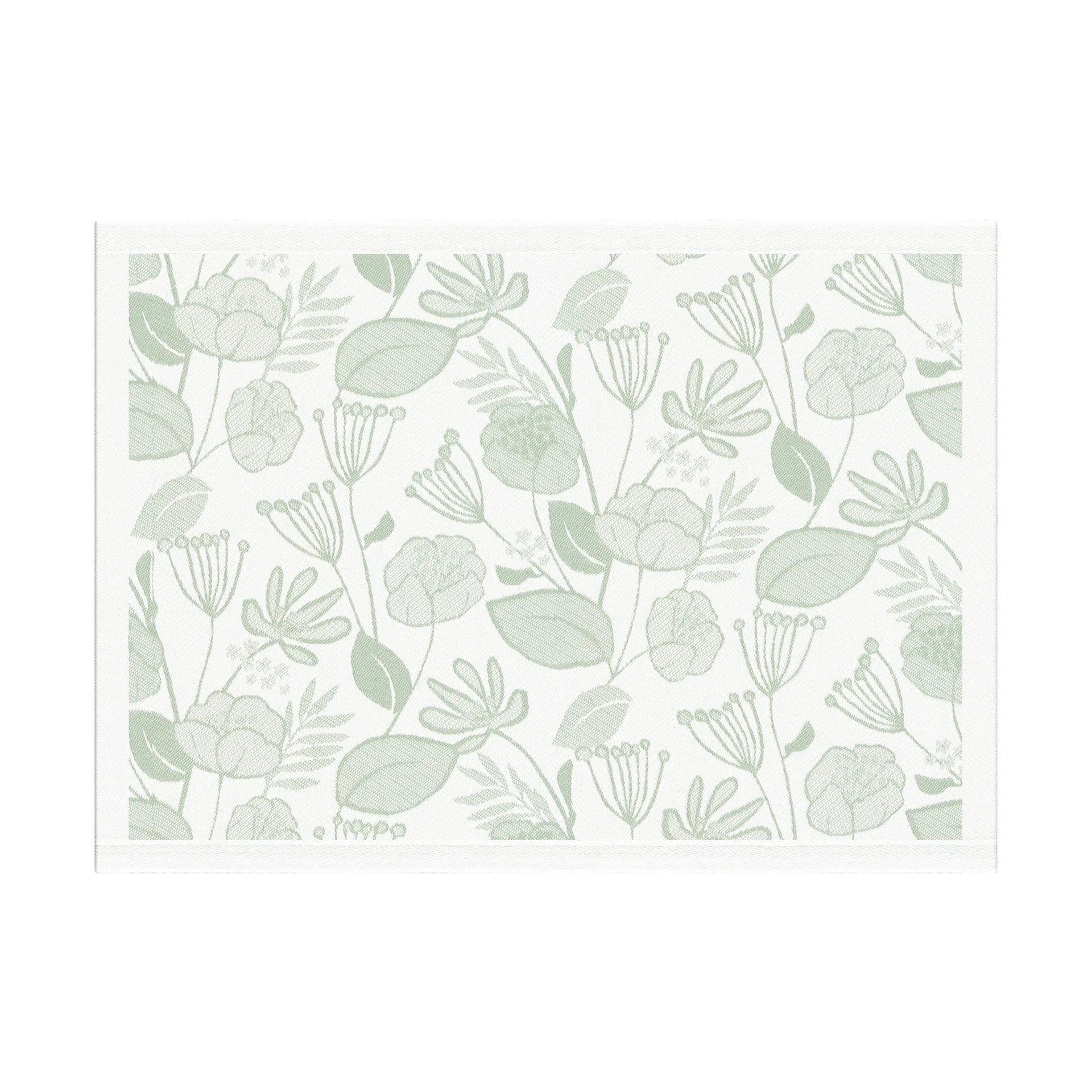 Ekelund Linneväveri Set de table Grönska cm Vert-blanc