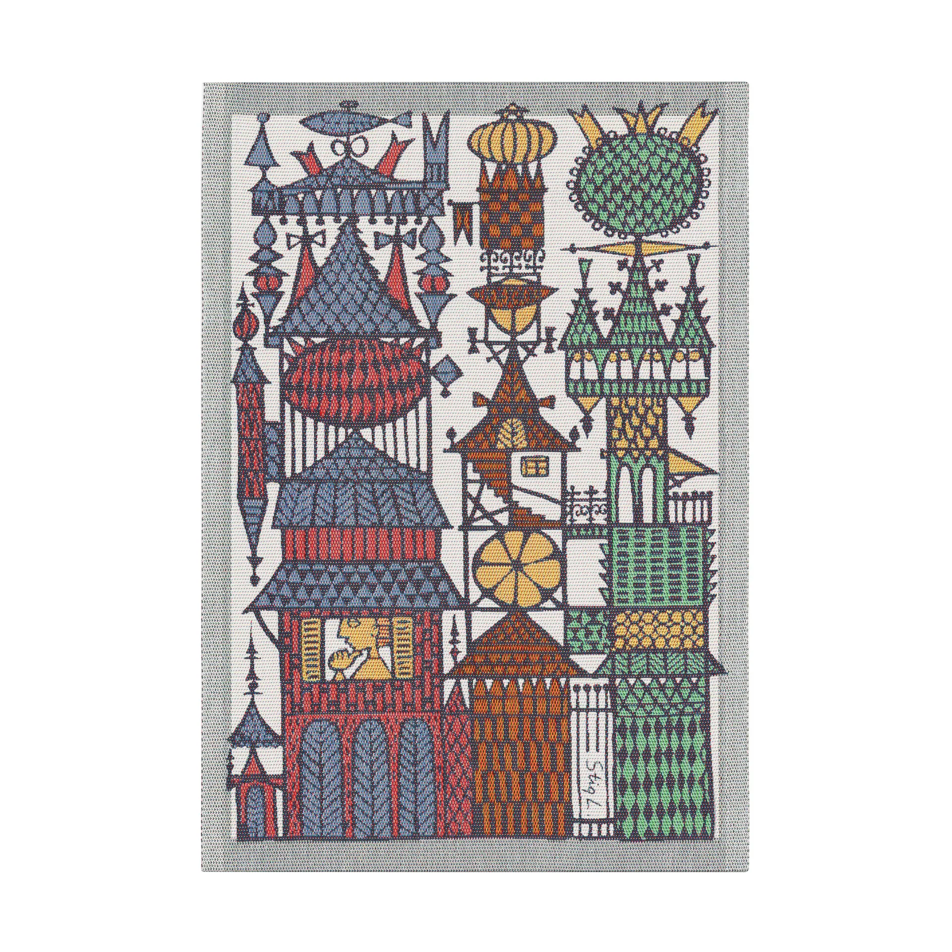 Ekelund Linneväveri Stadssaga viskestykke 35x50 cm Flerfarvet