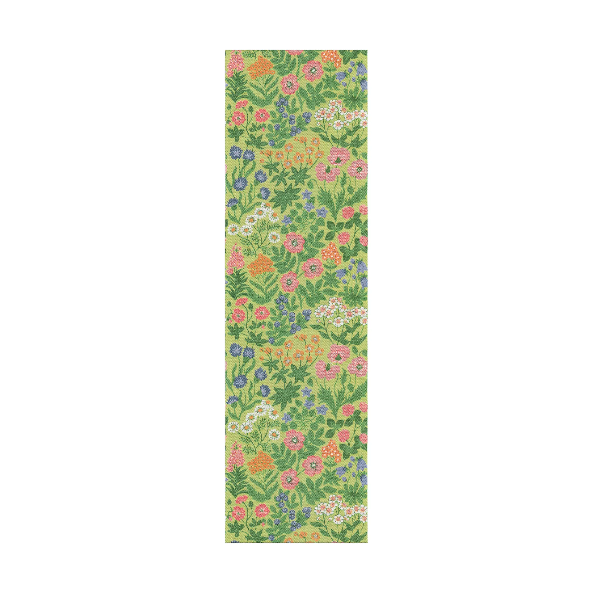 Ekelund Linneväveri Vildblommor bordløber 35x120 cm Grøn