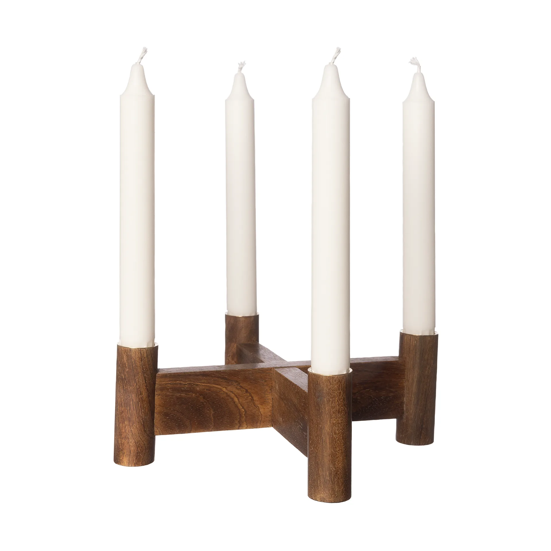 ERNST Ernst adventsljusstake &Oslash;22x8 cm M&ouml;rkbrun