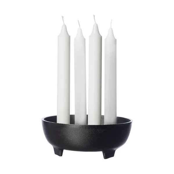Ernst adventsljusstake på fot Ø18 cm, Svärtad aluminium