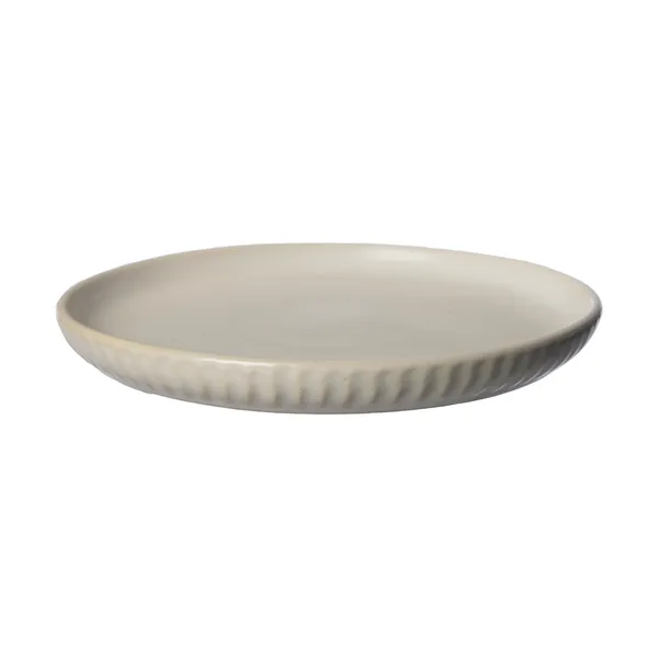 Ernst assiett räfflad Ø16 cm, Naturvit