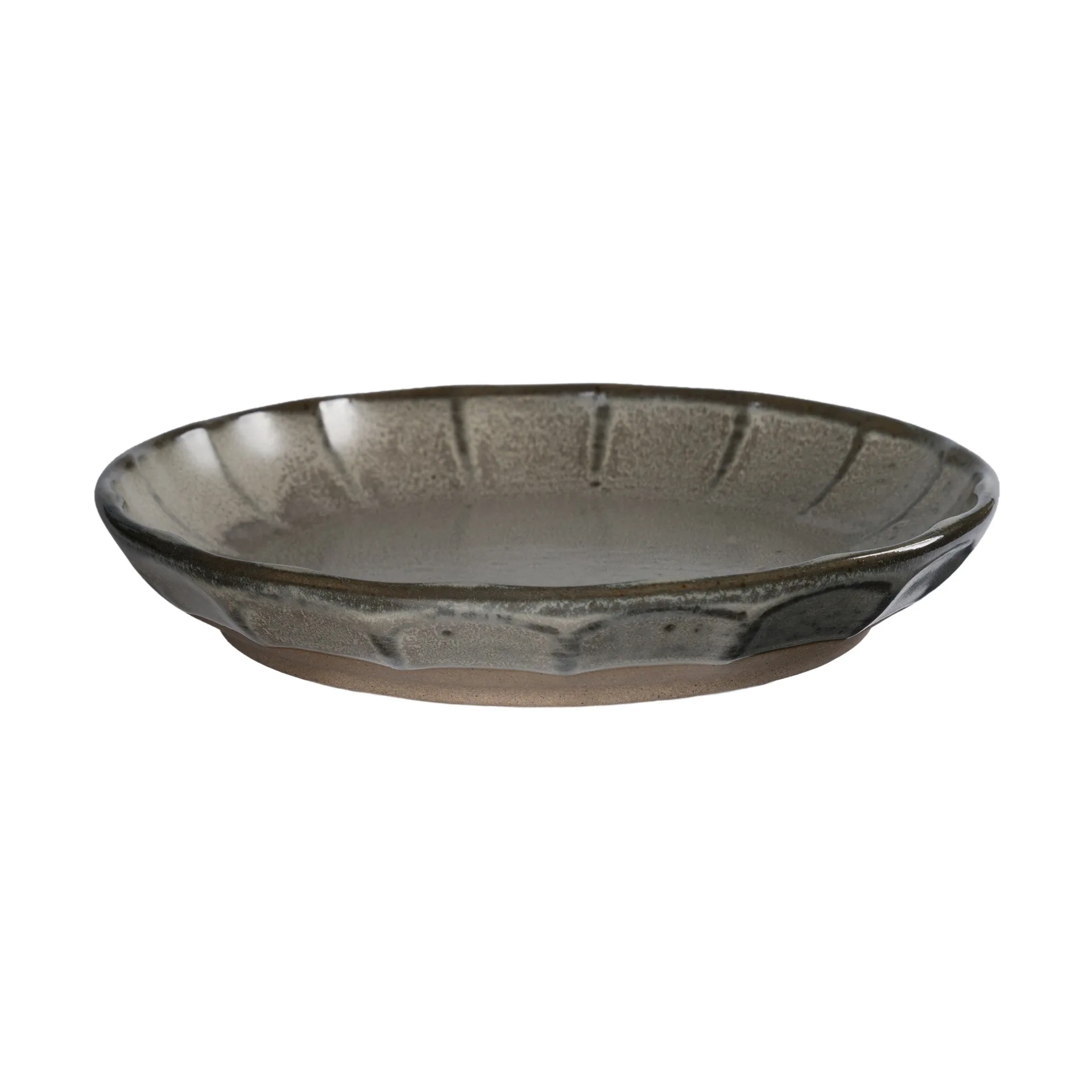 ERNST Ernst assiett stengods Gr&aring;-natur, &Oslash;17x3 cm