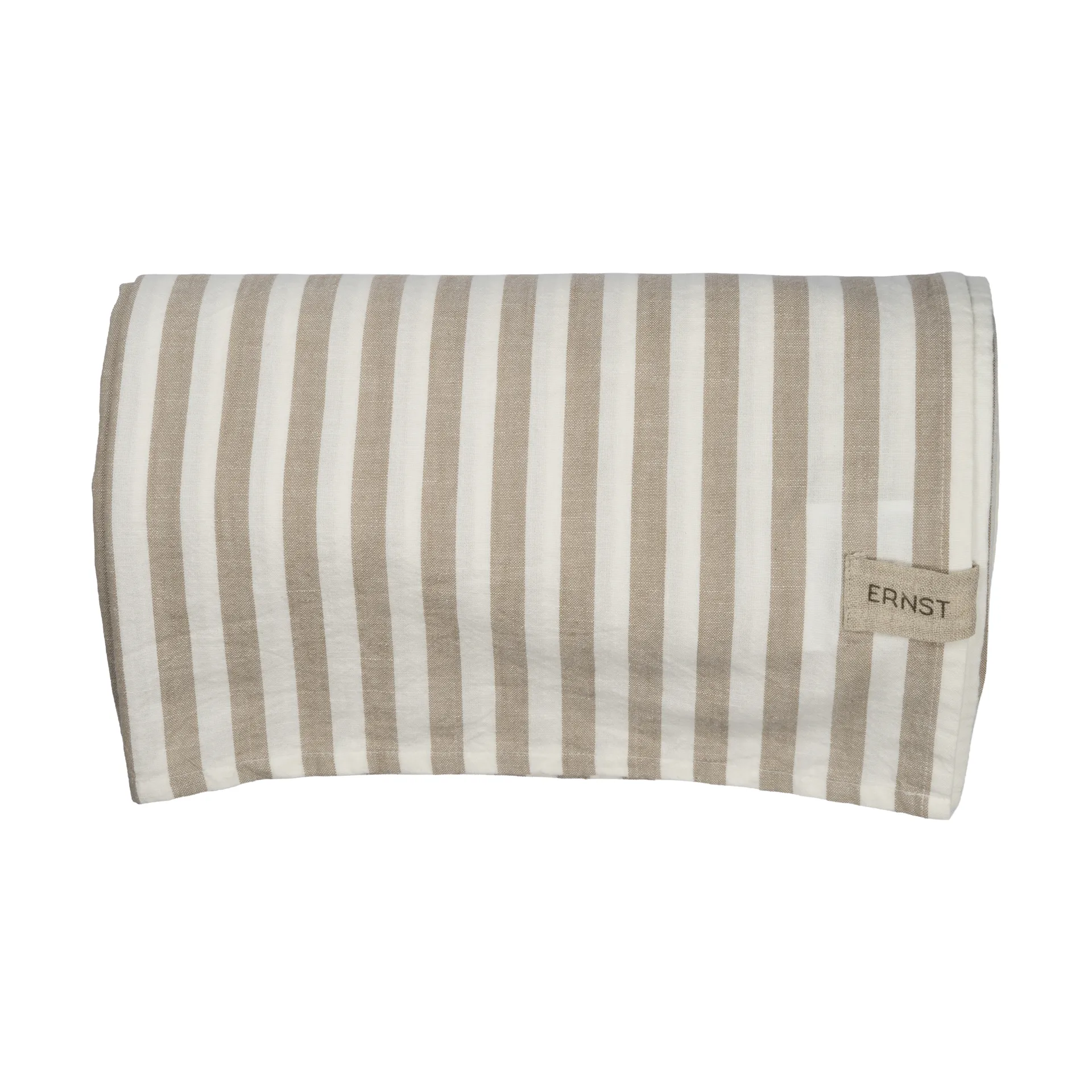 ERNST Ernst borddug stribet 145x300 cm Beige-hvid billede
