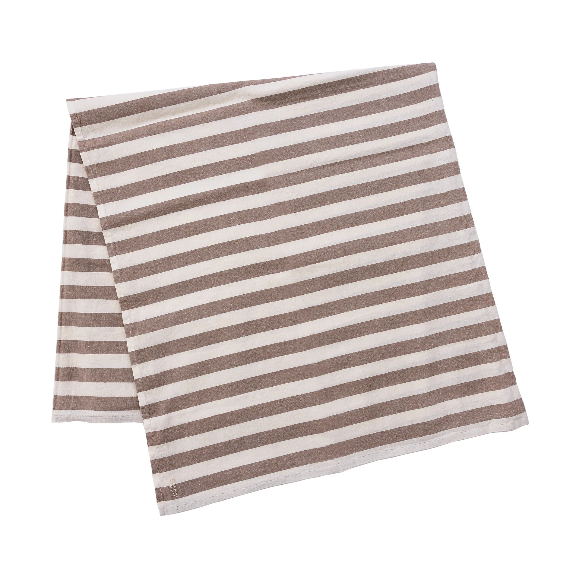ERNST Ernst borddug stribet 145x300 cm Muldvarp-hvid