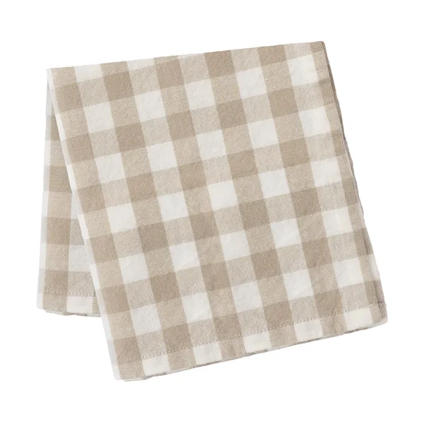Ernst bordsduk rutig 145x340 cm, Beige