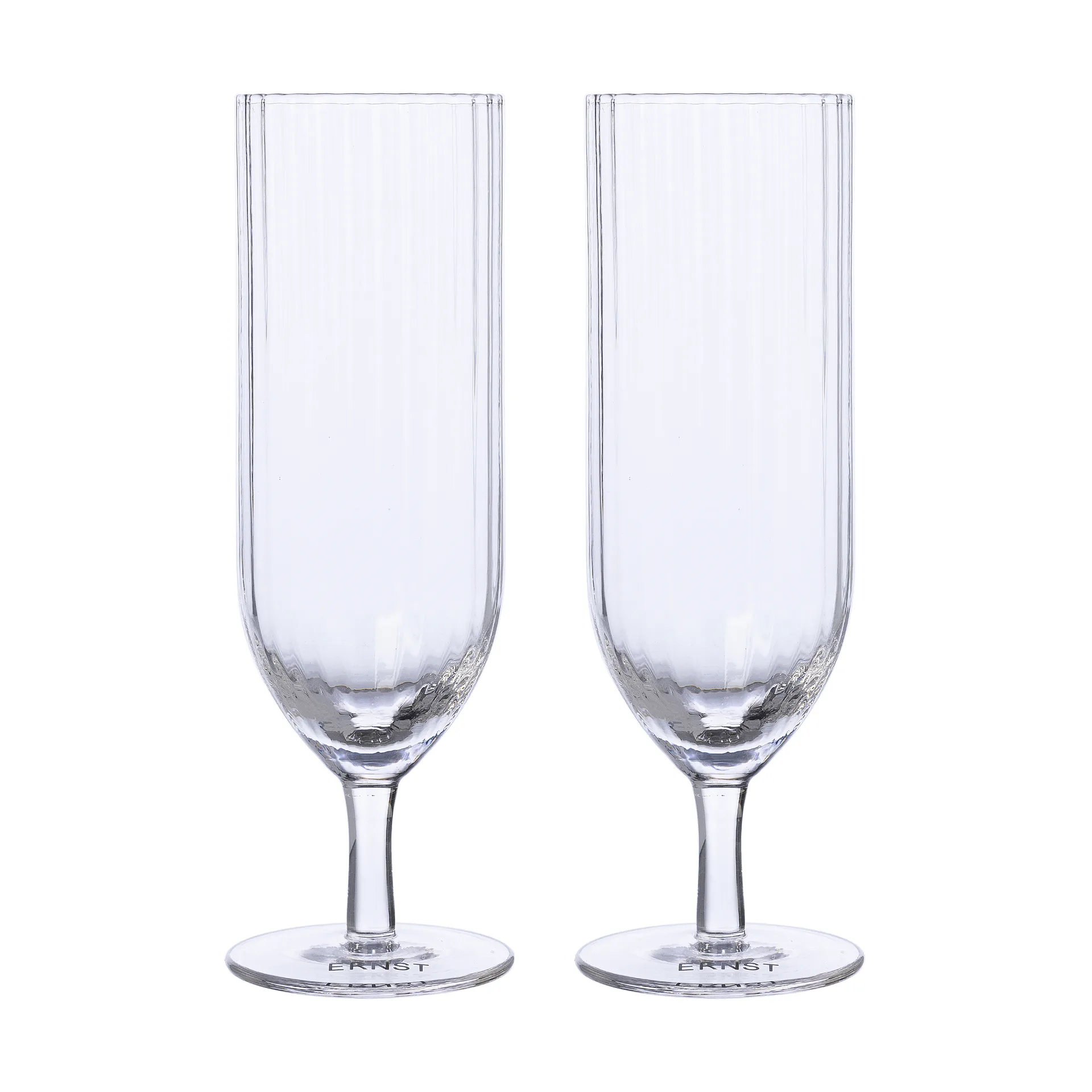 ERNST Ernst champagneglas riflet 2-pak Klar