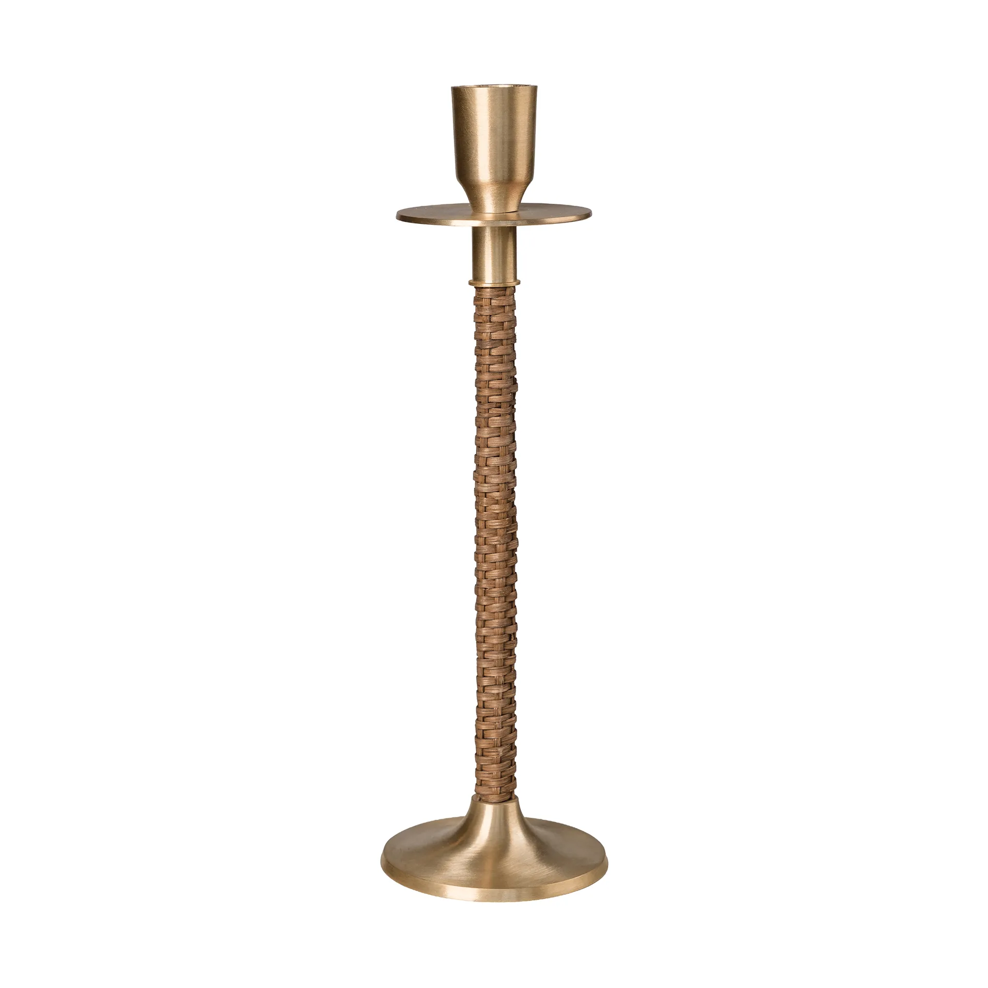ERNST Ernst flettet lysestake Messing, &Oslash;8x25 cm