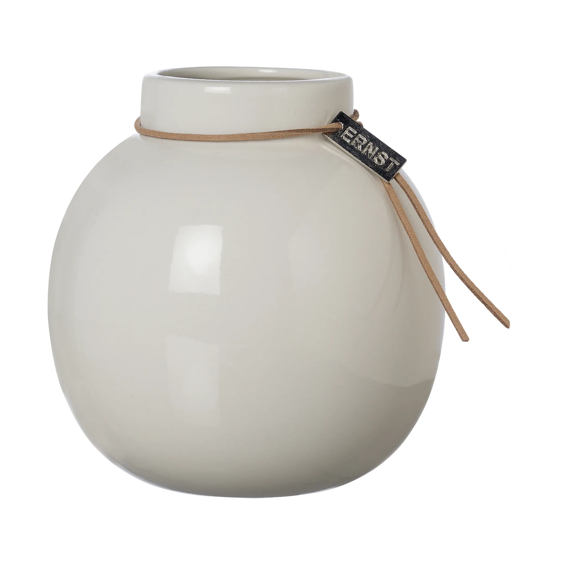 ERNST Ernst glasert vase hvit &Oslash; 22 cm