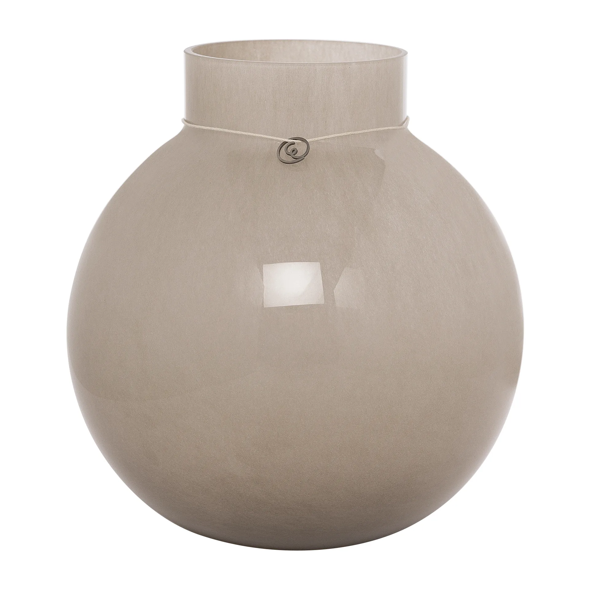 ERNST Ernst glasvas rund beige H22 cm &Oslash;21 cm