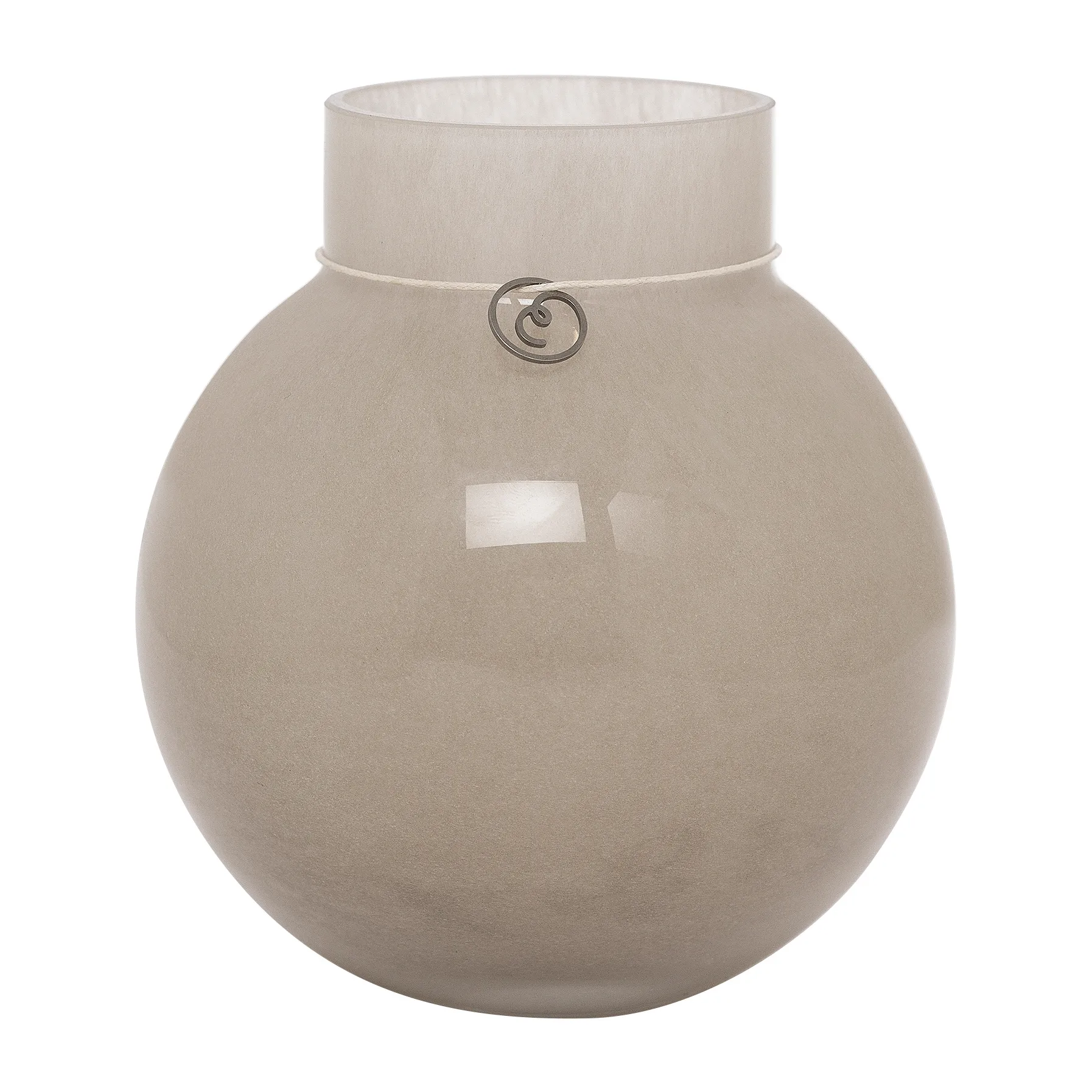 ERNST Ernst glasvase rund beige H14 cm Ø13 cm