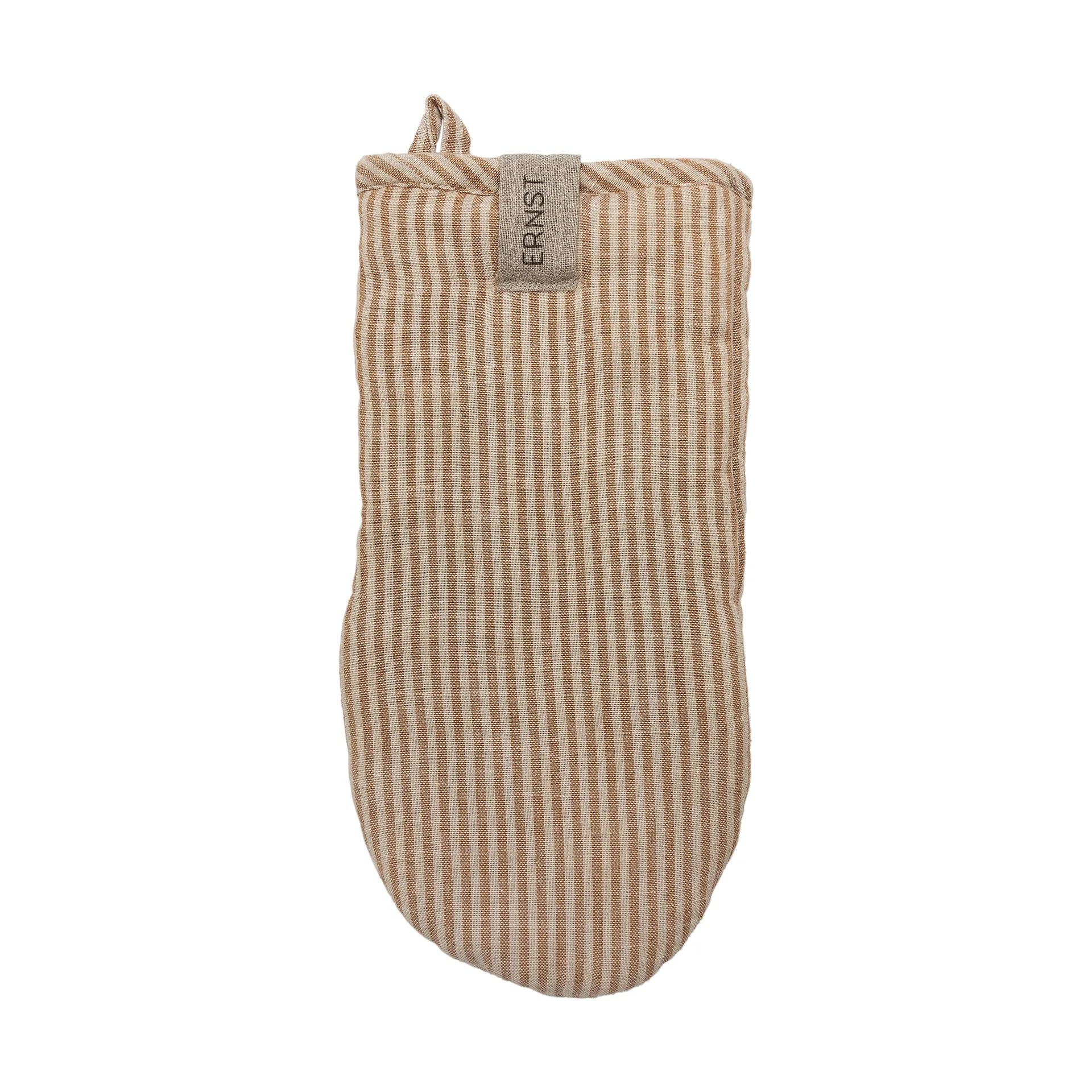 ERNST Ernst grydehandske stribet Karamel-beige