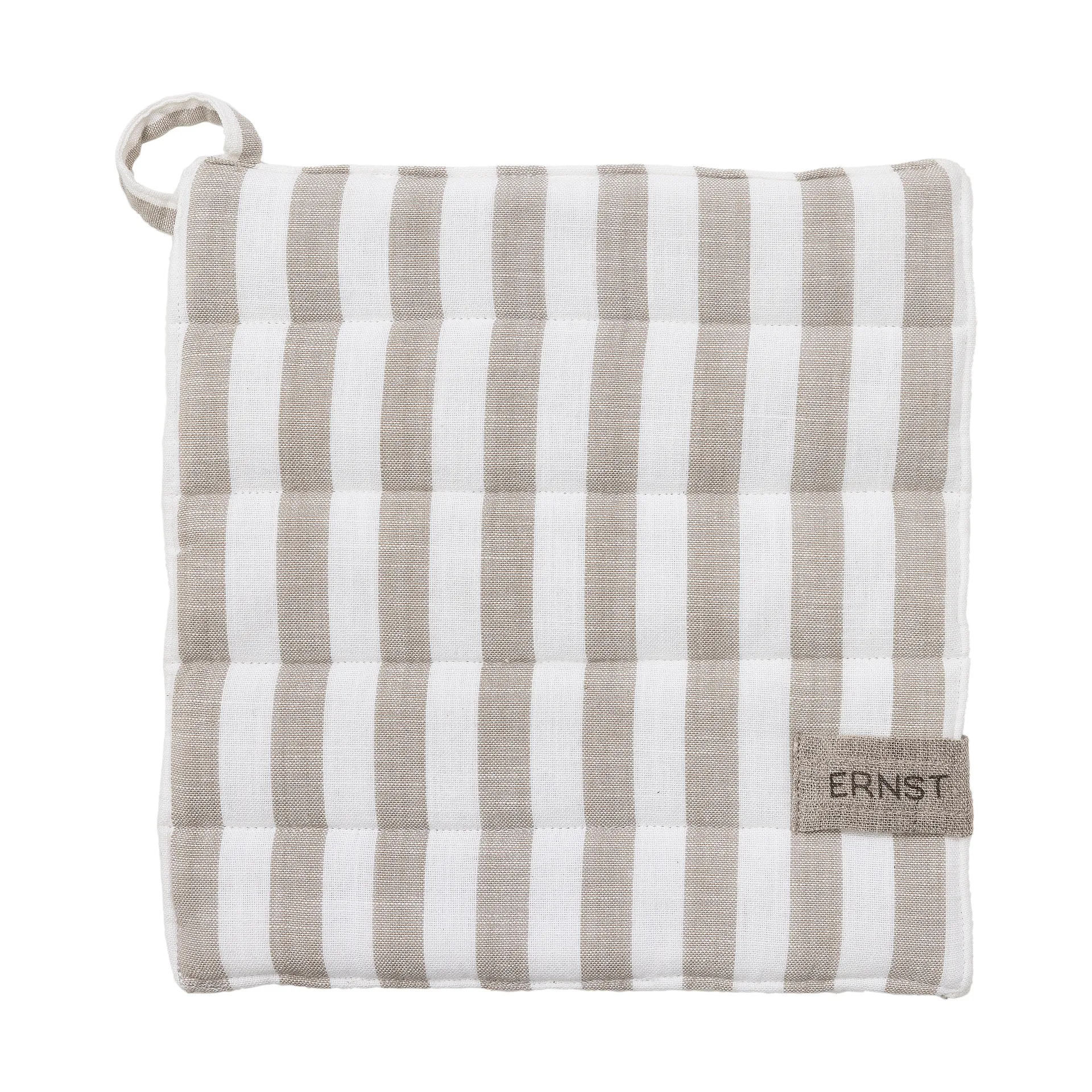 ERNST Ernst grydelap bred stribe 23x25 cm Beige-hvid stribe