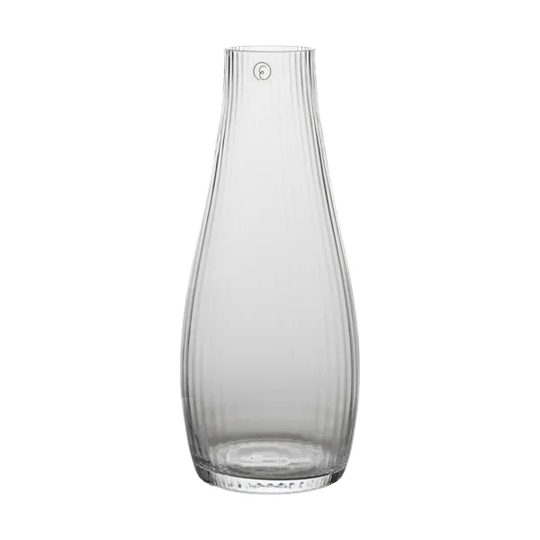 Ernst karaff räfflat glas, Klar, Ø8x19 cm