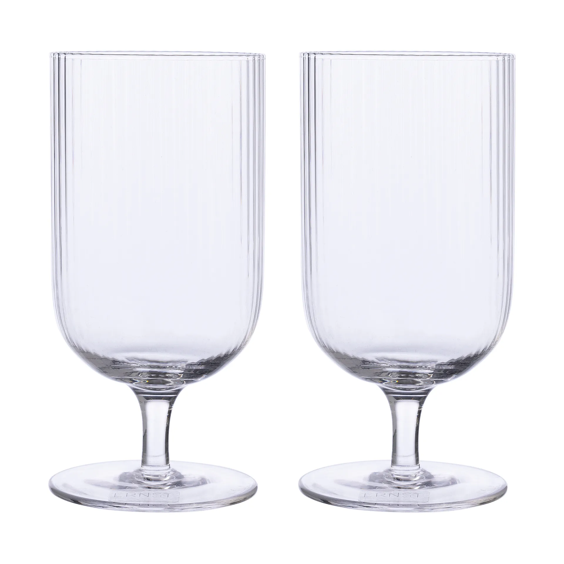 ERNST Ernst ølglas riflet 2-pak Klar