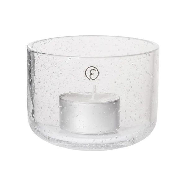 Ernst ljuslykta i glas, Ø8x6 cm