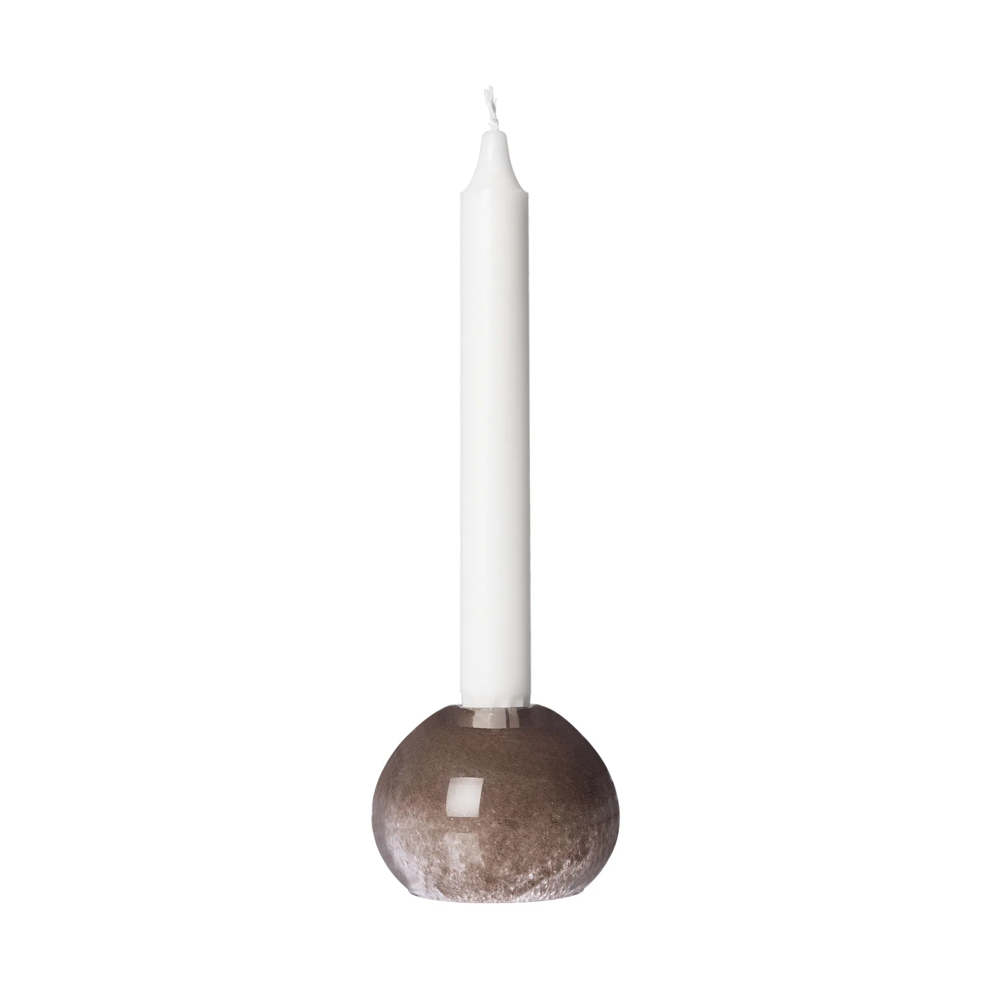 ERNST Ernst ljusstake glas &Oslash;9 cm Brun