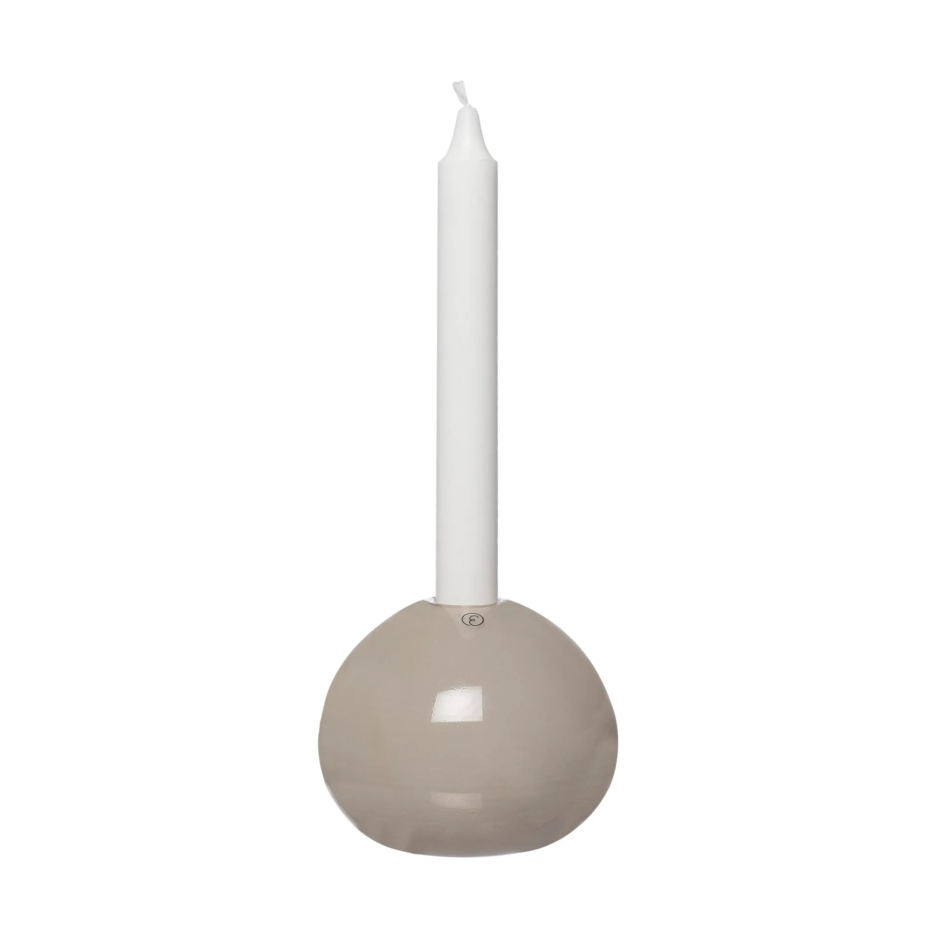ERNST Ernst lysestage glas &Oslash;11 cm Beige