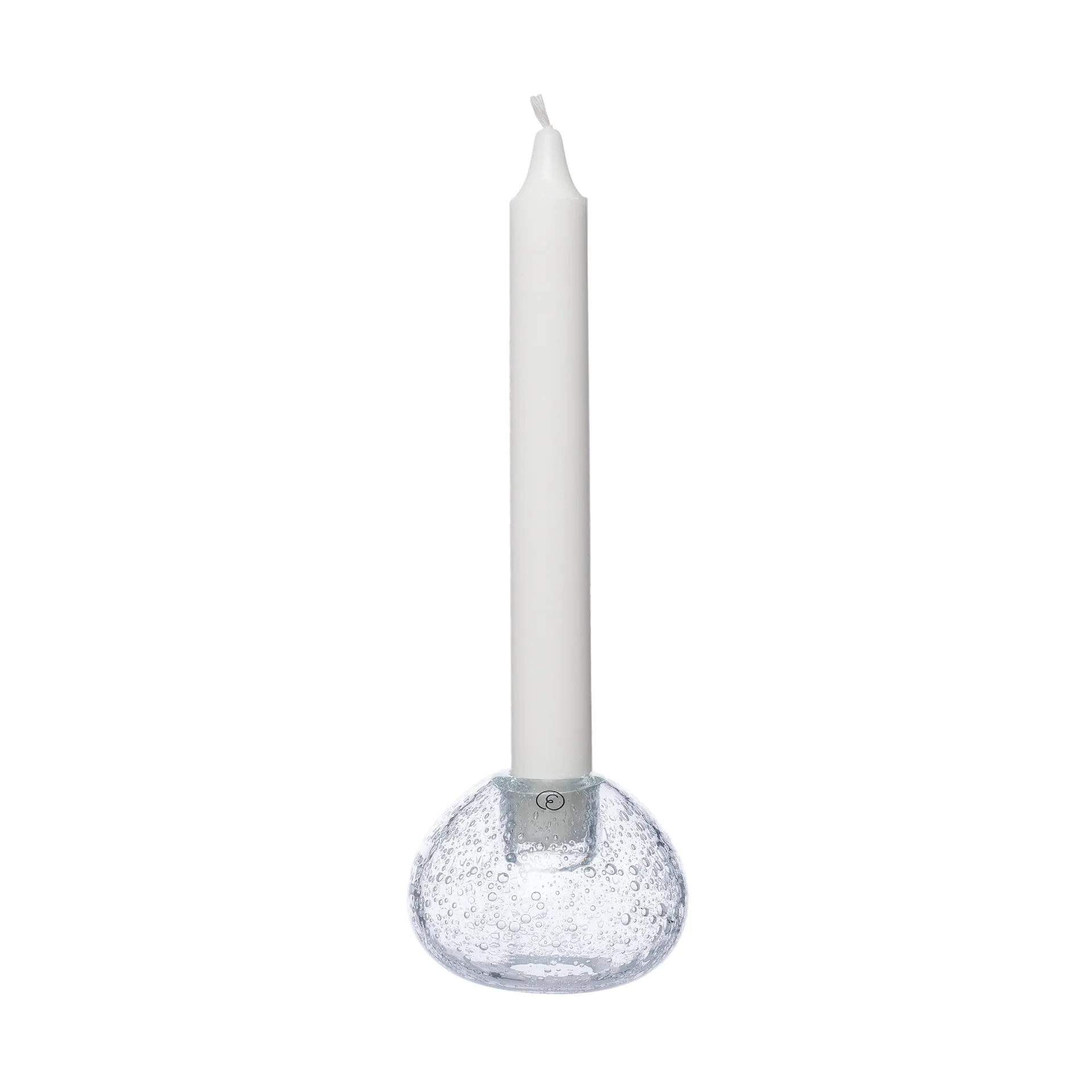 ERNST Ernst lysestage glas Ø7,5 cm Bobler