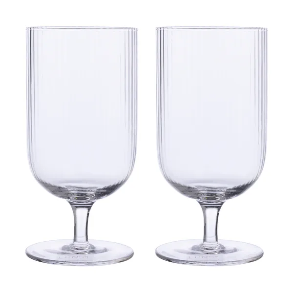 Ernst ölglas räfflad 2-pack, Klar