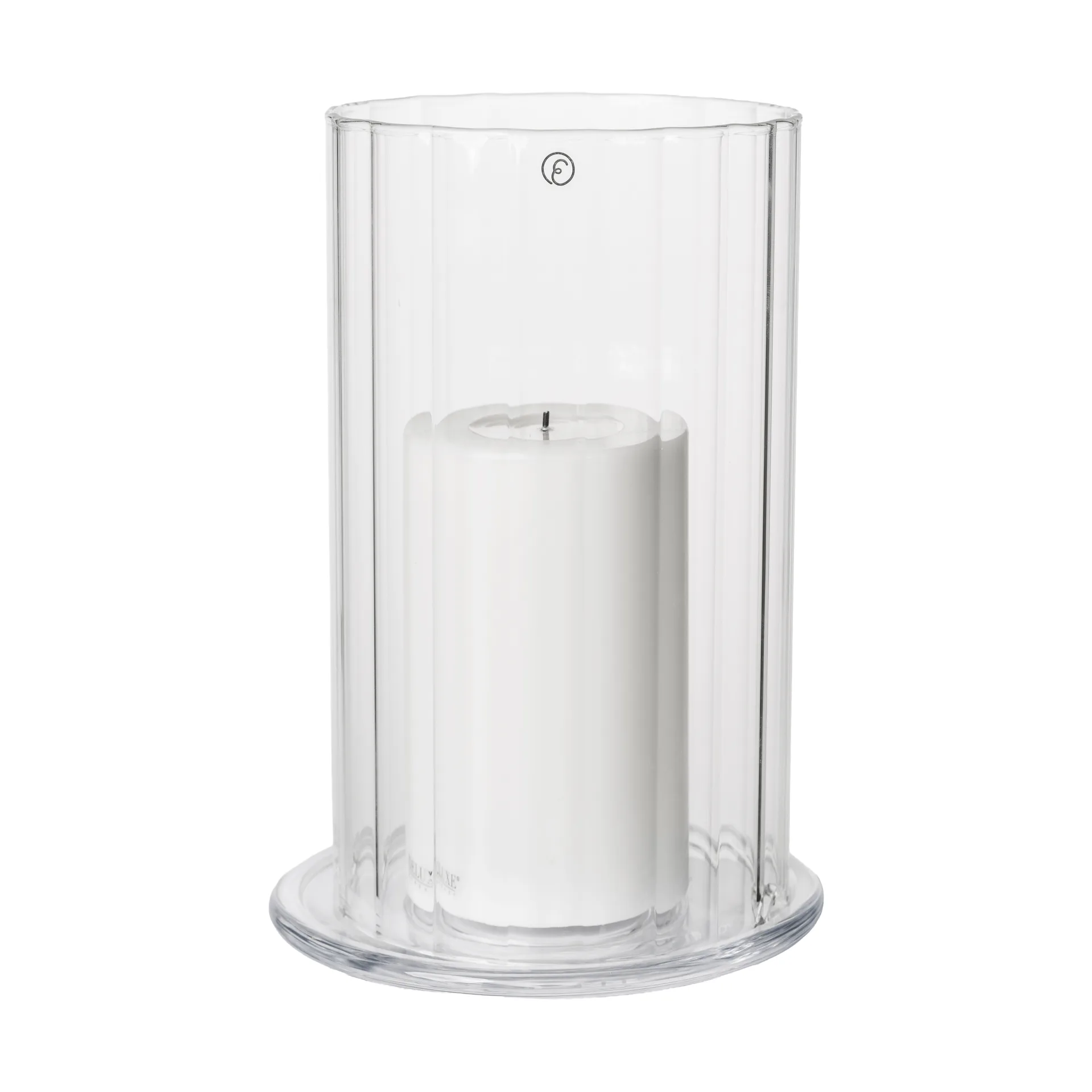 ERNST Ernst photophore pour bougie pilier Verre, Ø15x21 cm