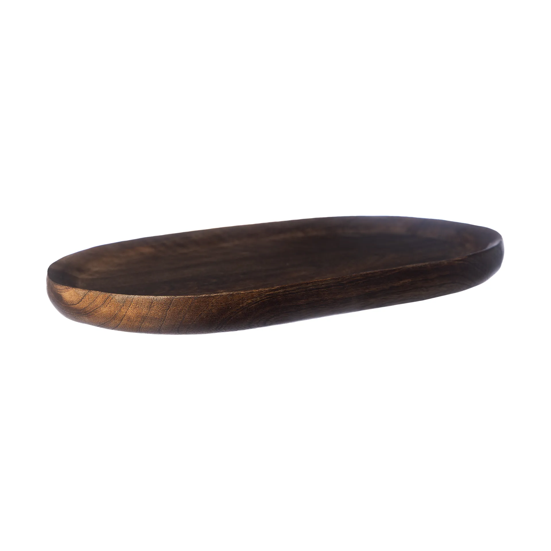 ERNST Ernst serveringsbakke oval 17x28 cm Mørkebrun