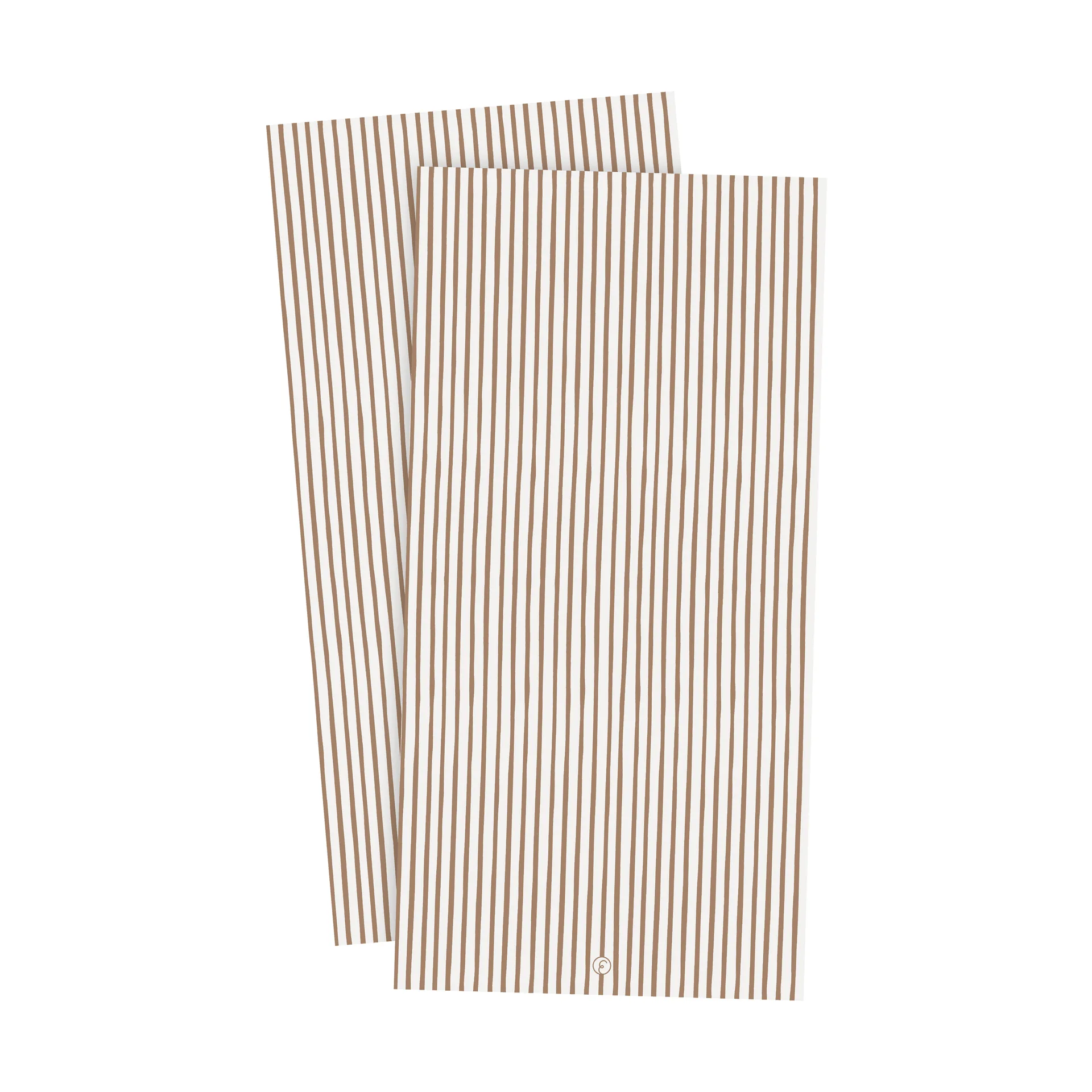 ERNST Ernst serviet stribet 10x20 cm 20-pak Karamel-hvid