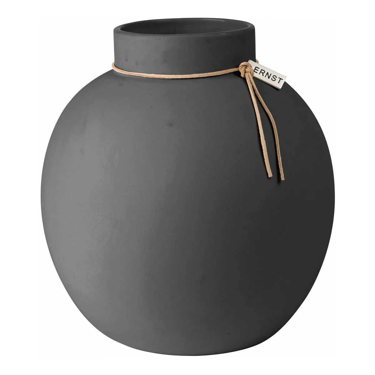 ERNST Ernst vase en grès gris foncé — vue 4
