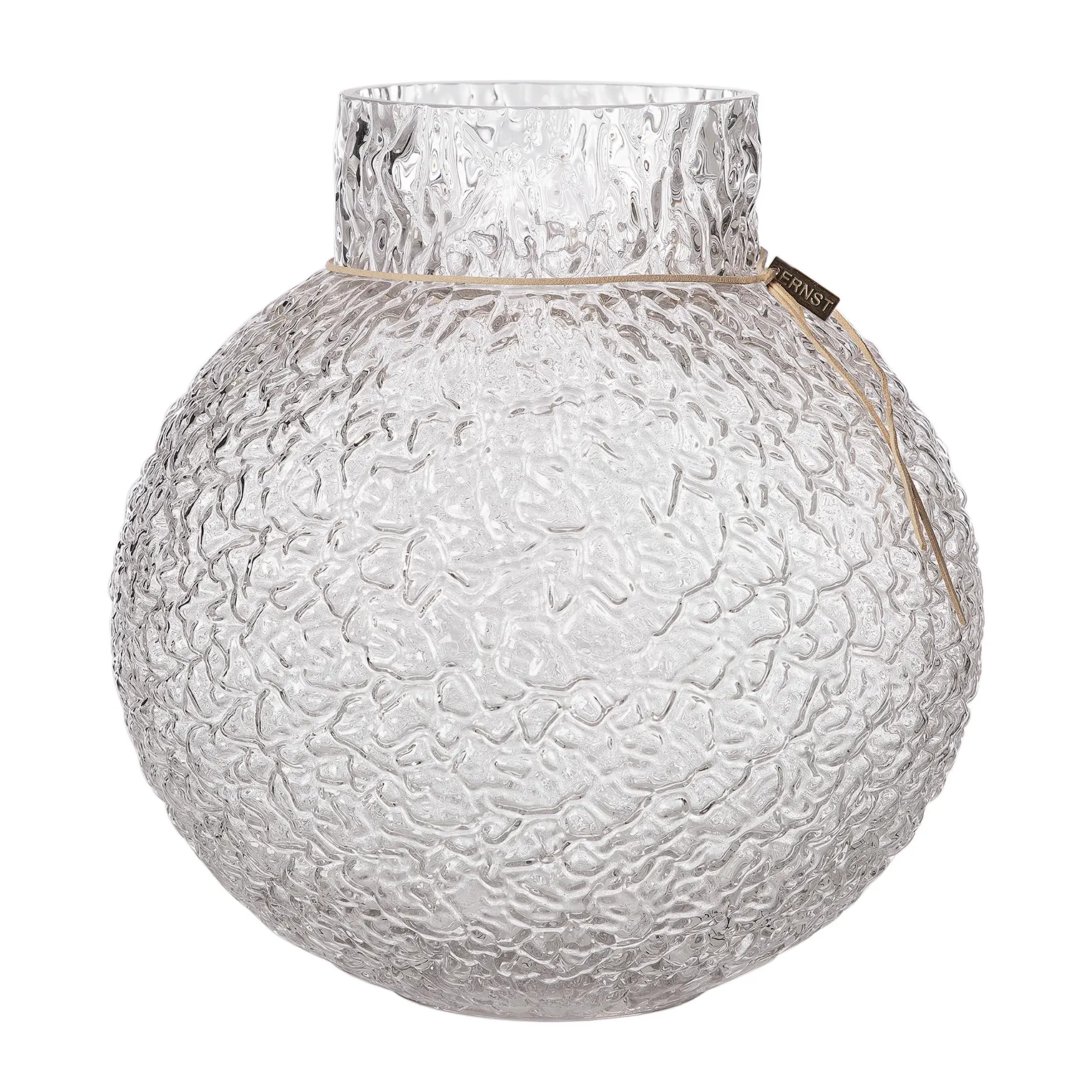 ERNST Ernst Vase en verre structuré transparent Ø29x30 cm