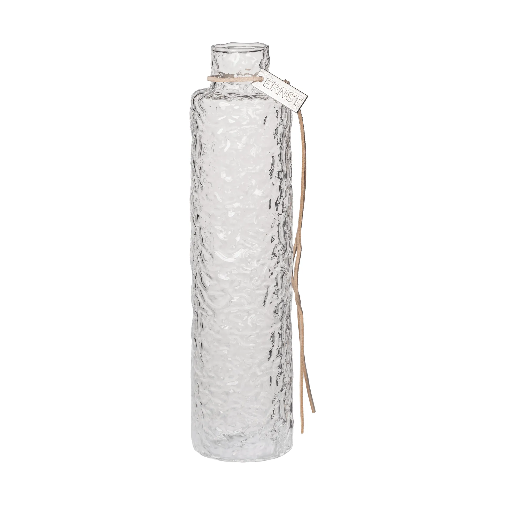ERNST Ernst Vase en verre structuré transparent Ø5x20 cm