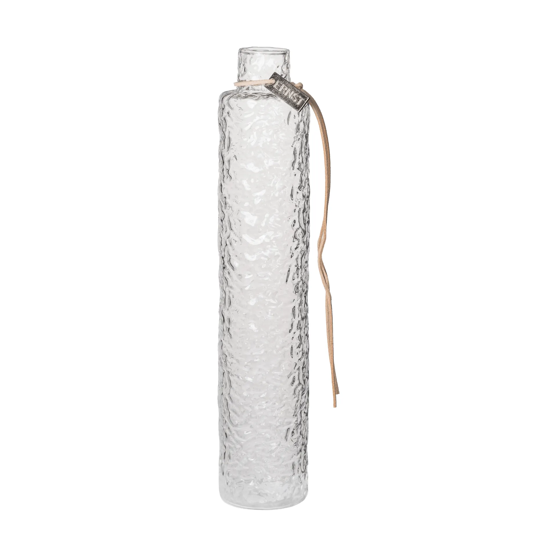 ERNST Ernst Vase en verre structuré transparent Ø5x25 cm