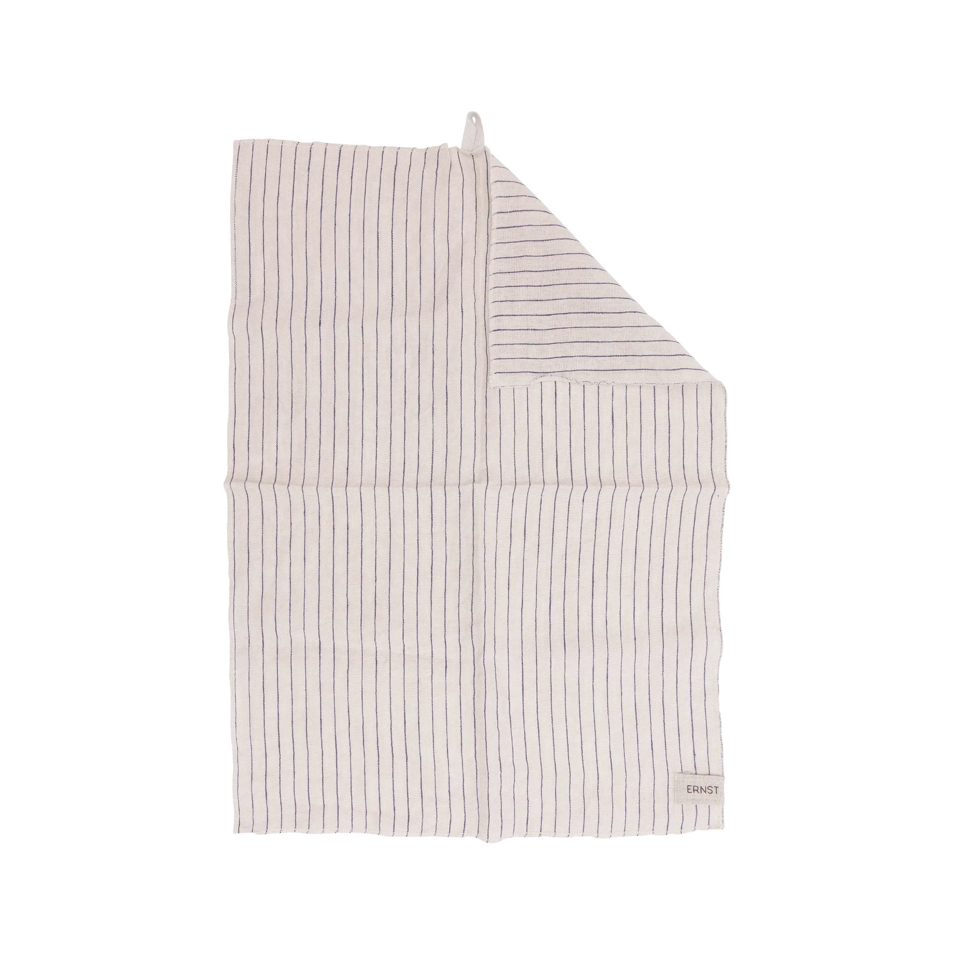 ERNST Ernst viskestykke stribet 50x70 cm Blå/Beige