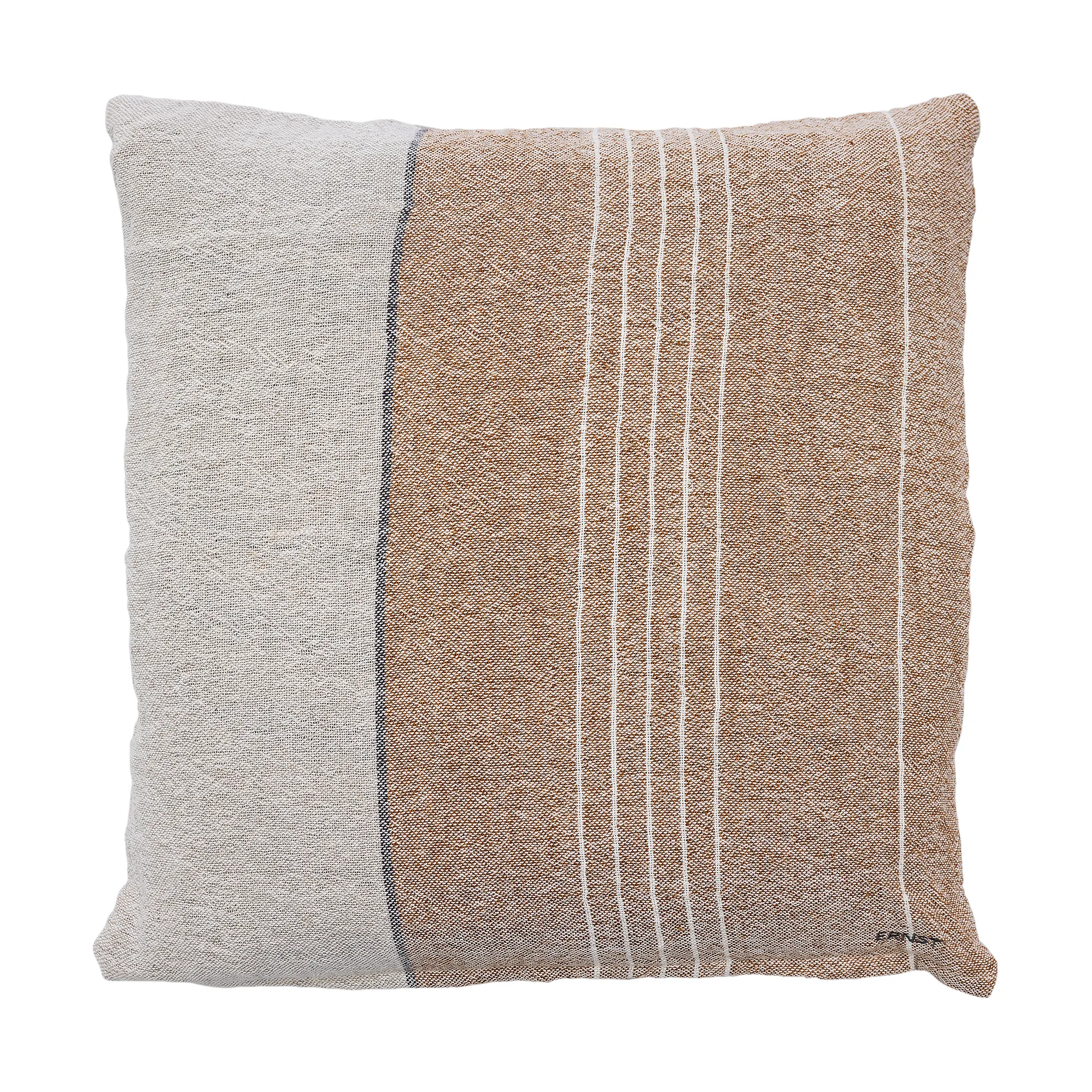 ERNST Housse de coussin Ernst en lin demi cm Caramel-nature