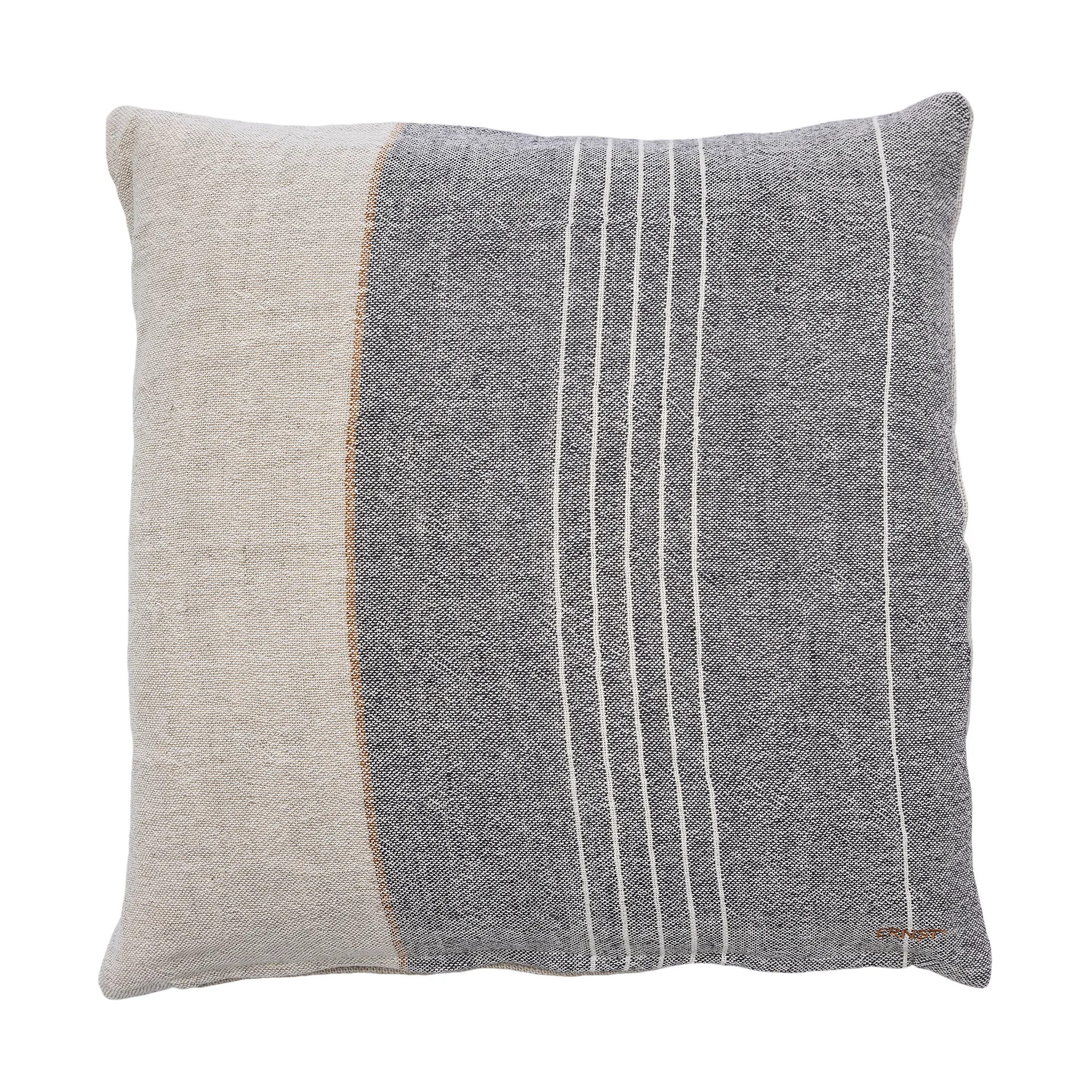 ERNST Housse de coussin Ernst en lin demi cm Gris-nature