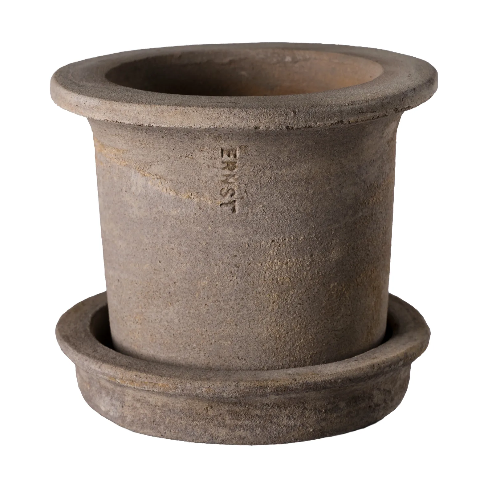 ERNST Pot en terre cuite Ernst avec soucoupe Ø12x10 cm