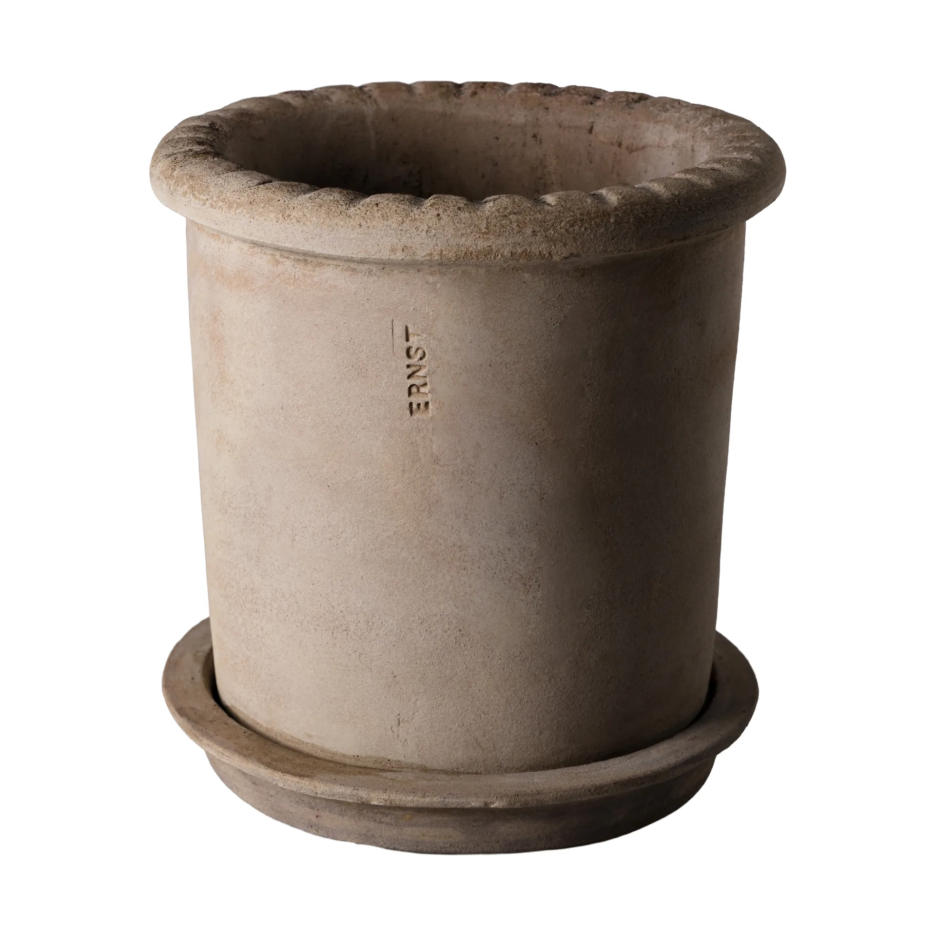 ERNST Pot en terre cuite Ernst avec soucoupe Ø20x20 cm