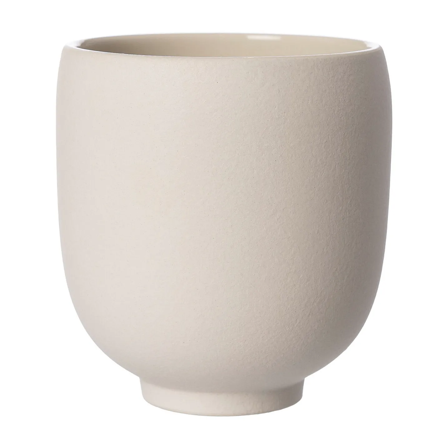 ERNST Pot Ernst sur pied blanc naturel H15 cm Ø