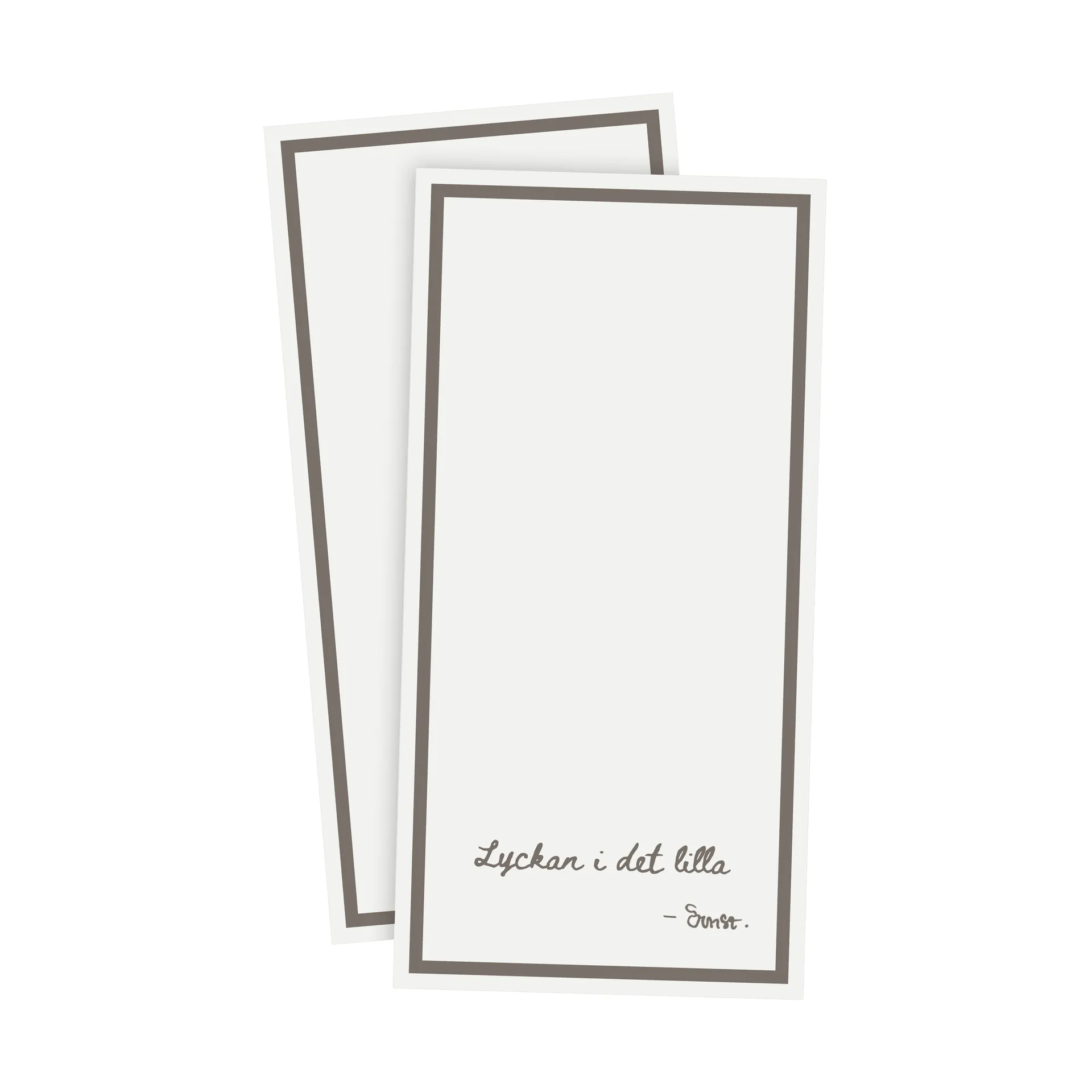 ERNST Serviette Ernst avec citation Lycka i det lilla Lot de 20 Blanc