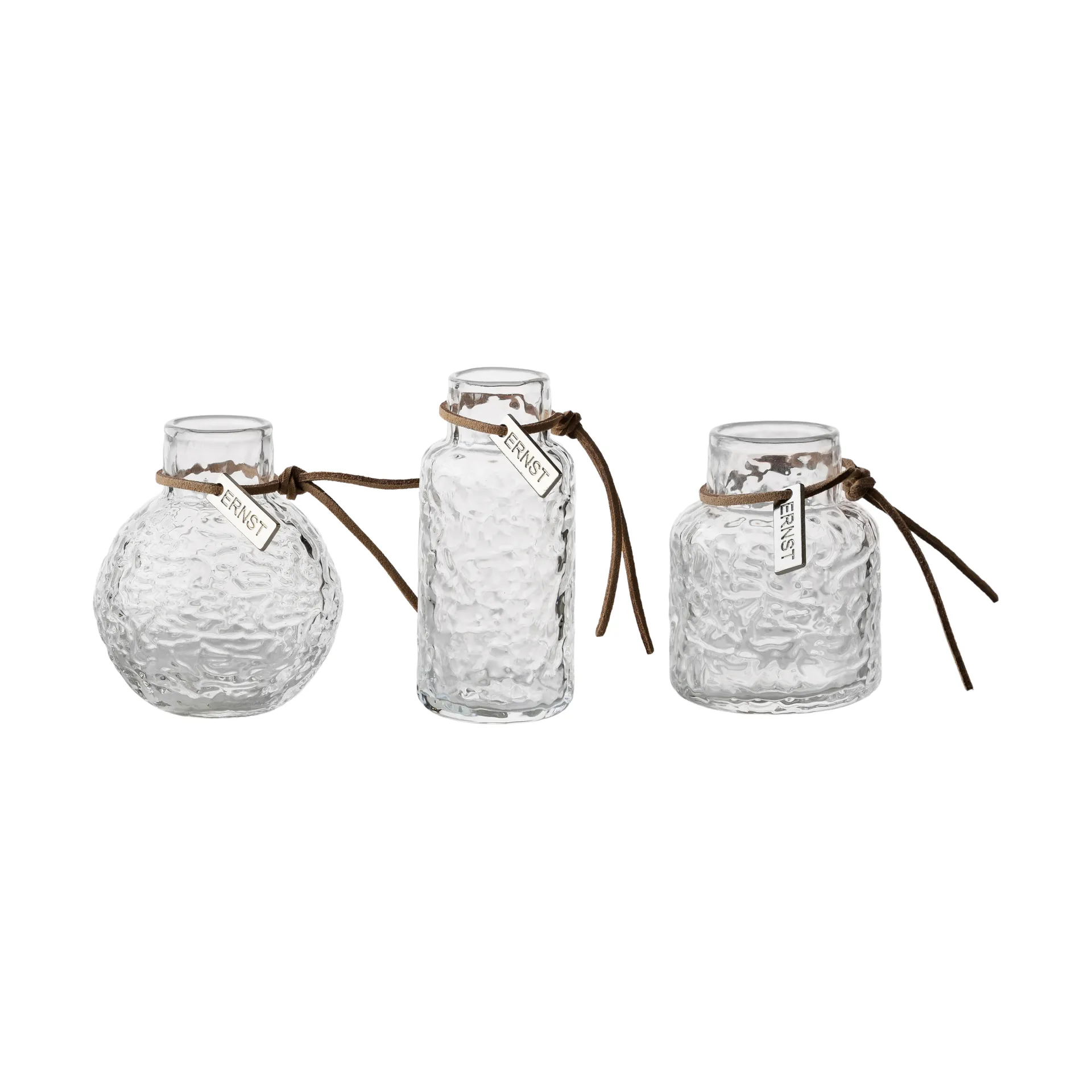 ERNST Set de vases Ernst à motif, coffret cadeau 3 pièces Transparent