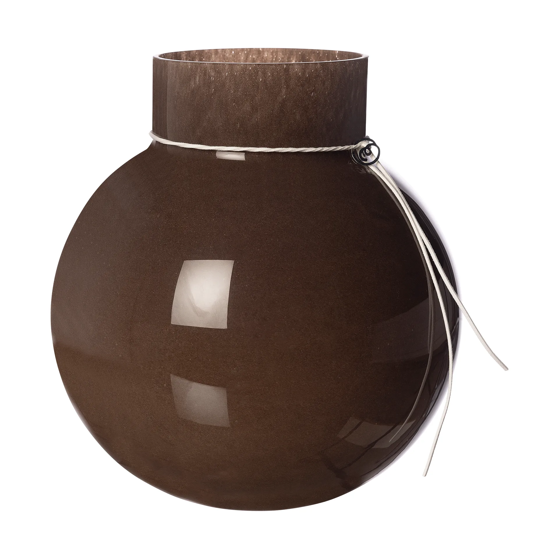 ERNST Vase en verre Ernst rond brun H22 cm Ø