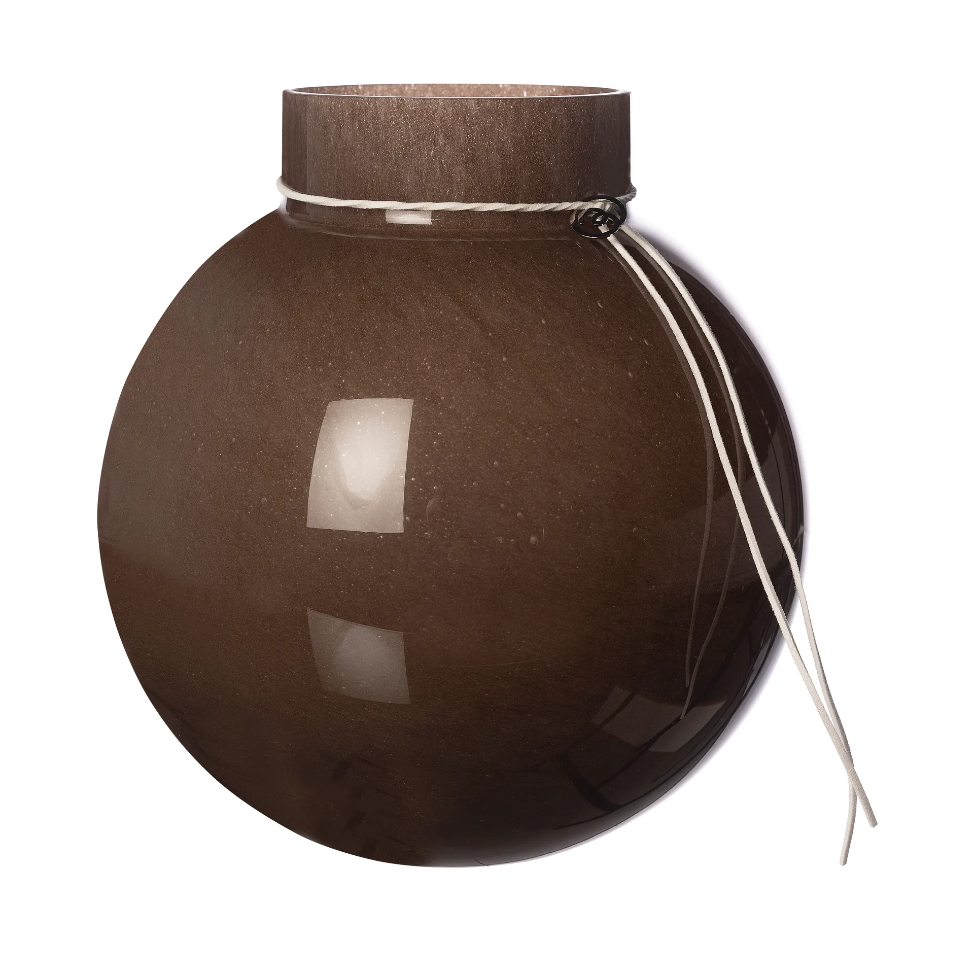 ERNST Vase en verre Ernst rond brun H25 cm Ø