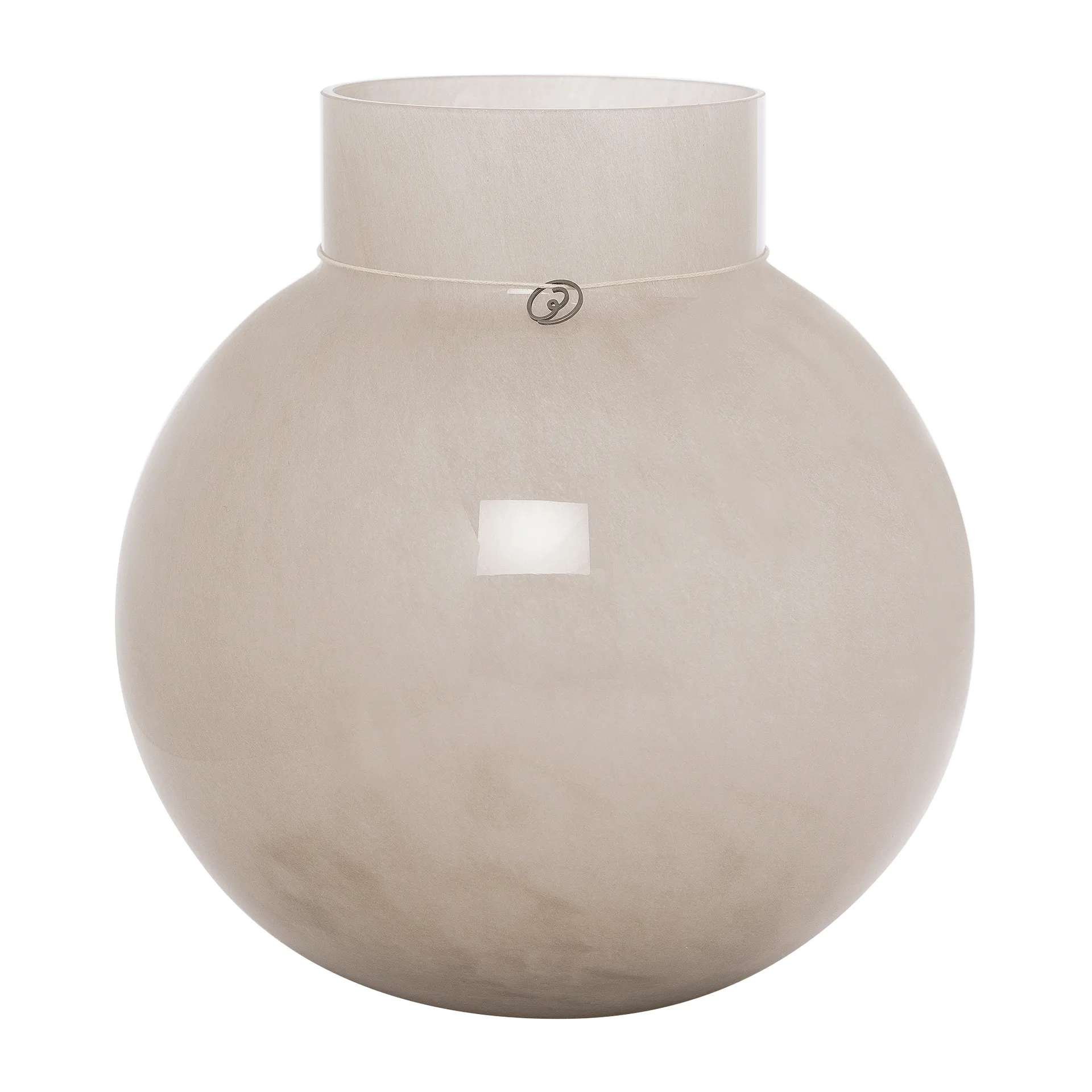 ERNST Vase en verre Ernst rond et beige H25 cm Ø