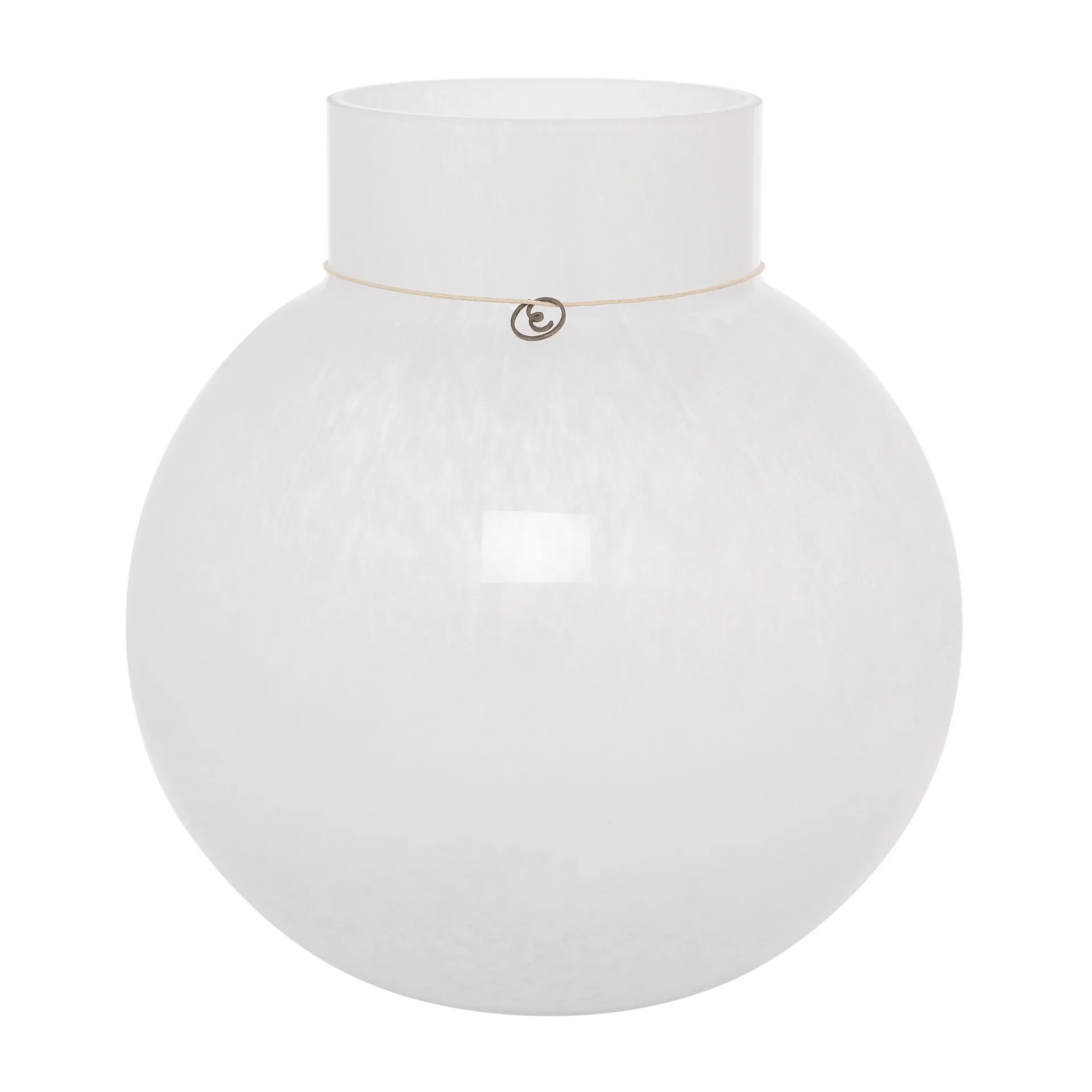ERNST Vase en verre Ernst rond et blanc H25 cm Ø