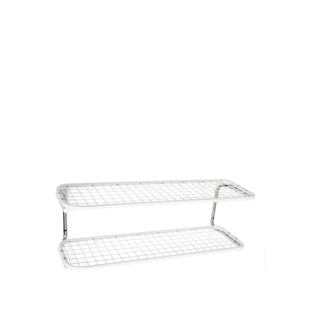 Essem Design Classic 650 schoenenrek wit/chroom, 2 niveaus, 100 cm