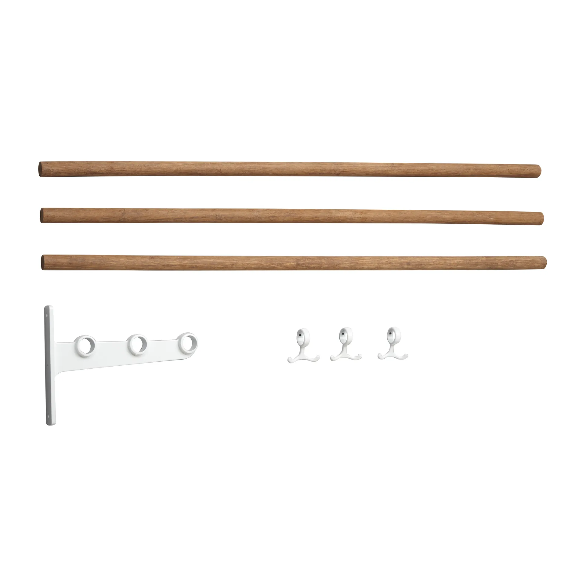 Essem Design Extension d'étagère à chapeaux Nostalgi, étagère à chaussures Bambou-blanc