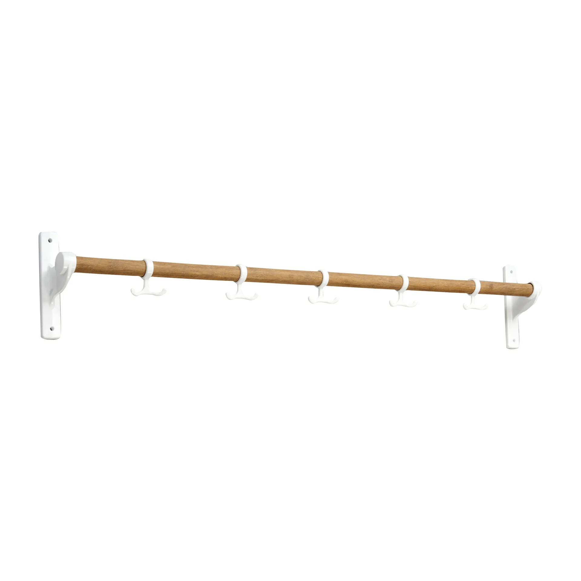 Essem Design Nostalgi knagerække 100 cm Bambus/Hvid
