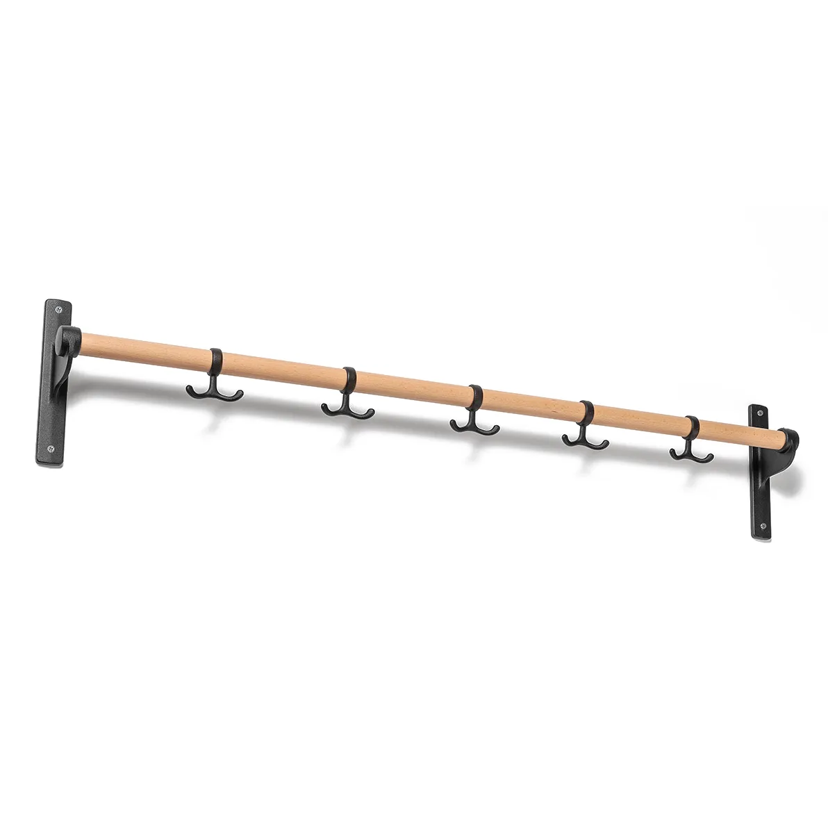 Essem Design Nostalgi knagerække 100 cm eg, sort billede
